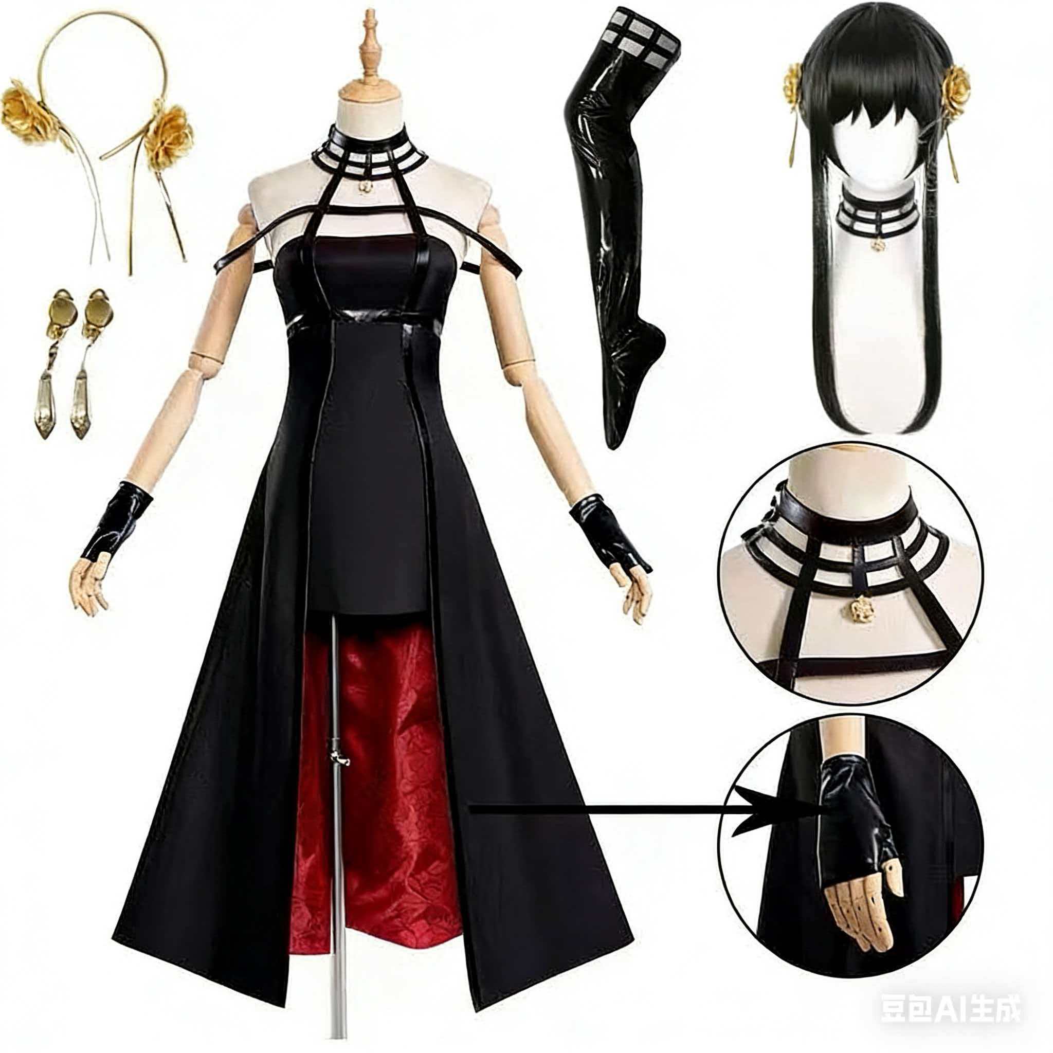 Anime Cosplay Yor - 요르 포저 코스프레 의상 헤어밴드 탄성
