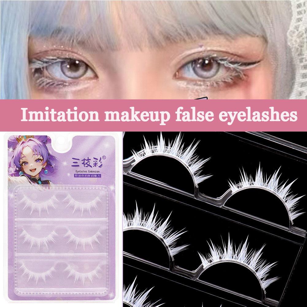 Anime Cosplay Lashes - 흰색 가짜 속눈썹 코스프레 애니메이션 캐릭터