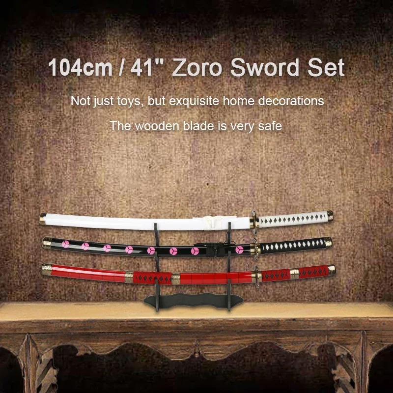 Cosplay Anime Zoro - 2026 3피스 로로노아 조로 검 104cm