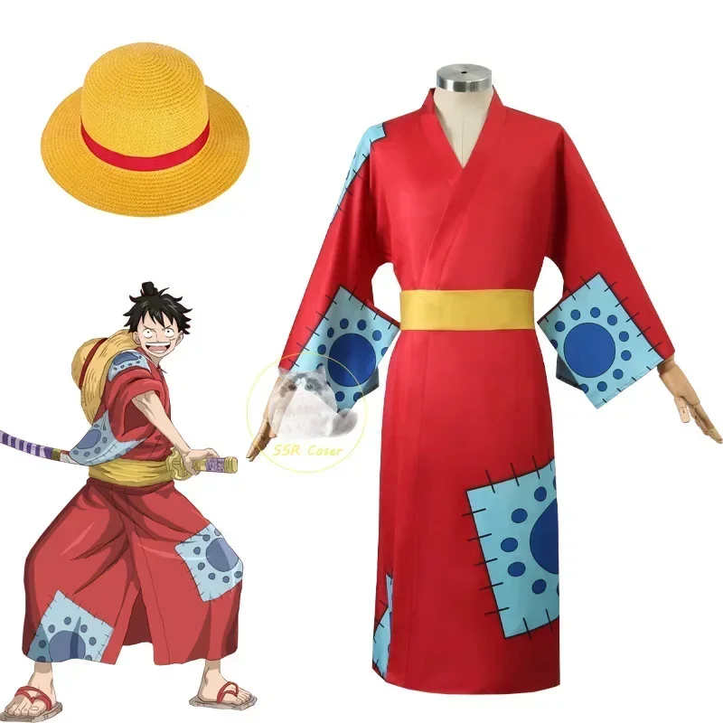 Anime Cosplay Luffy - 애니메이션 루피 코스프레 의상, 와노쿠니 몽키
