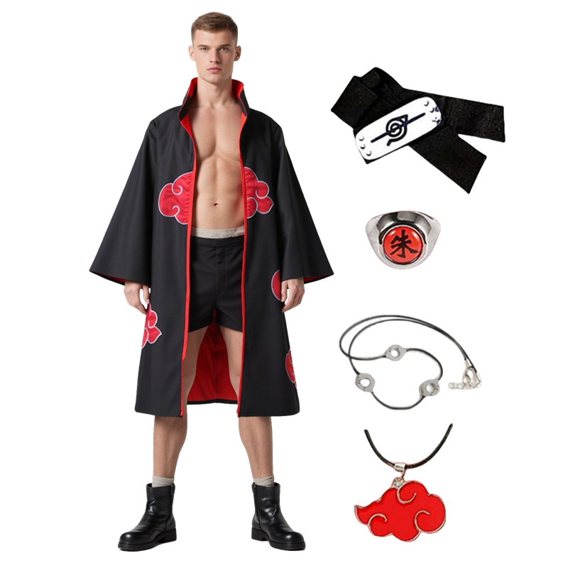Anime Cosplay To Buy - 남성 애니메이션 아카츠키 코스프레 의상 레드