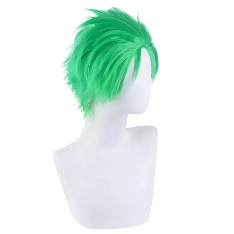 애니메이션 슬리크백 그린 짧은 레이어 가발, 로로노아  - Cosplay Anime Zoro 리뷰 및 가격