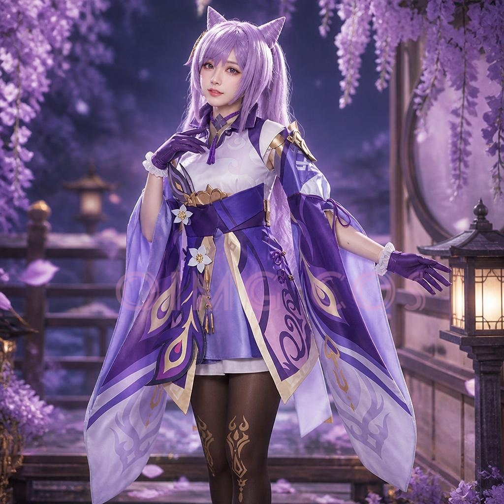 Genshin Impact Keqing 코스프레 의상  - Anime Cosplay In Chinese 리뷰 및 가격