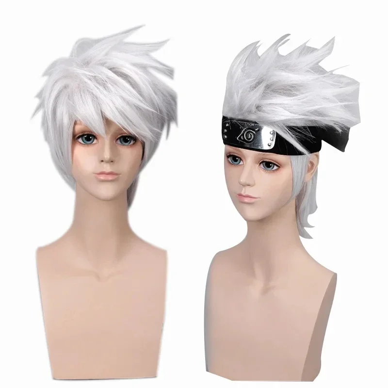Anime Hatake Kakashi 짧은 합성 가발  - Anime Cosplay Naruto 리뷰 및 가격