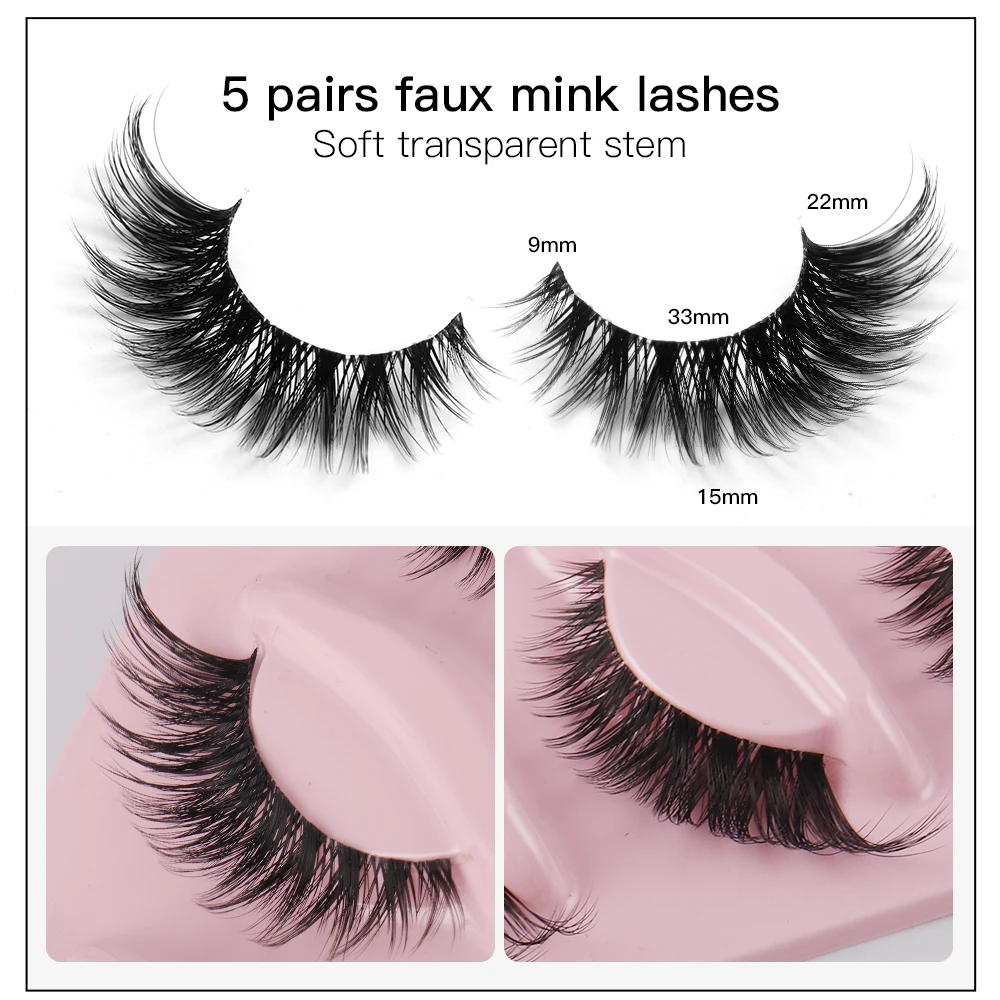 캣아이 5쌍 3D 내추럴 인조 속눈썹 풍성하고 부드러운 - Anime Cosplay Lashes 리뷰 및 가격