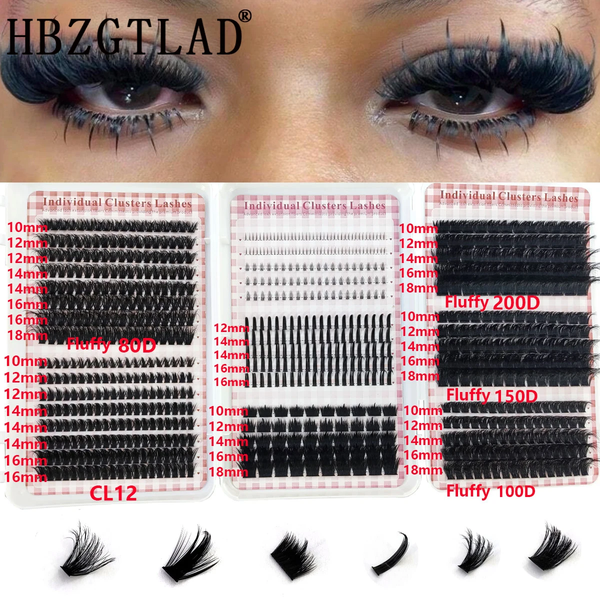 HBZGTLAD 200D-60D 바텀 앤 포인티드 속눈 - Anime Cosplay Lashes 리뷰 및 가격