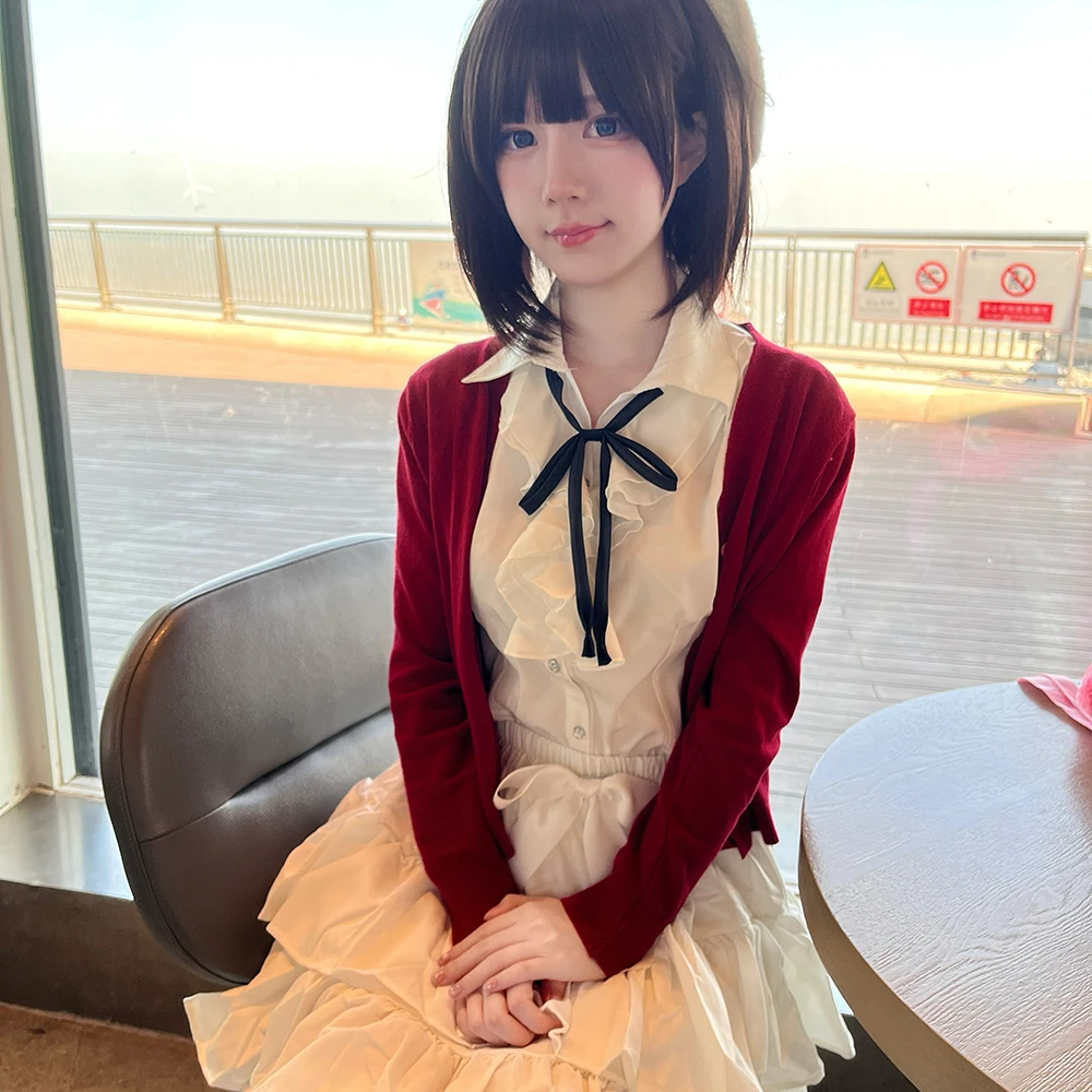 소녀 레드 코트 셔츠 스커트 세트 로리타 유니폼 의류  - Anime Cosplay Red 리뷰 및 가격