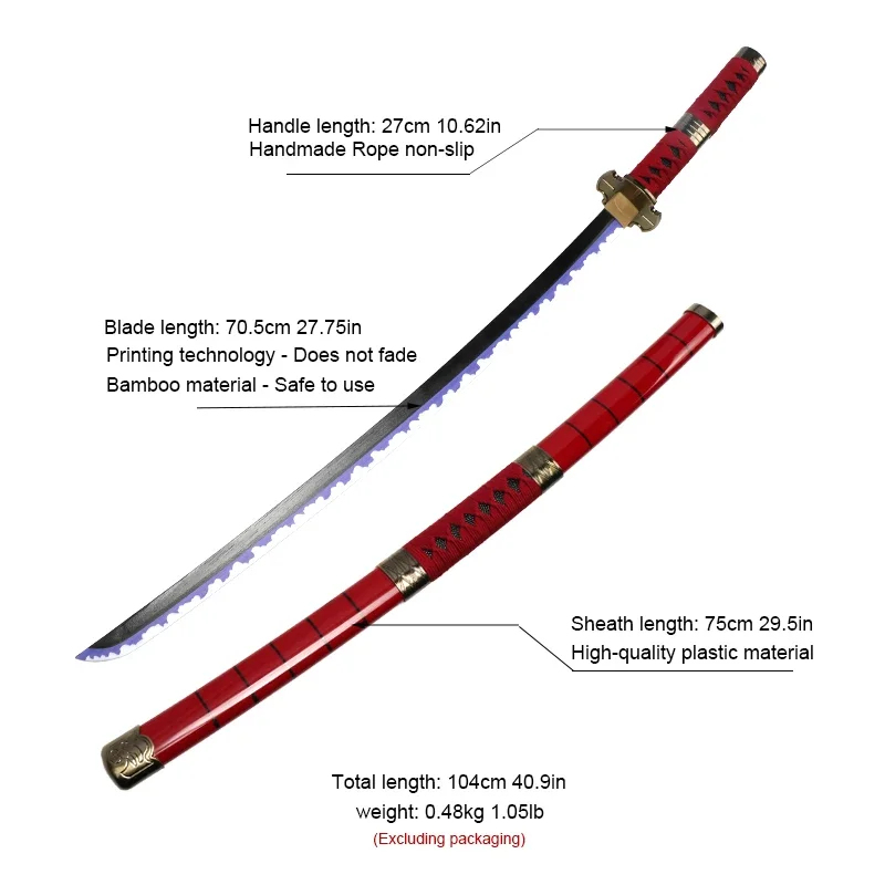 2026 3피스 로로노아 조로 검 104cm 수제 카타 - Cosplay Anime Zoro 리뷰 및 가격