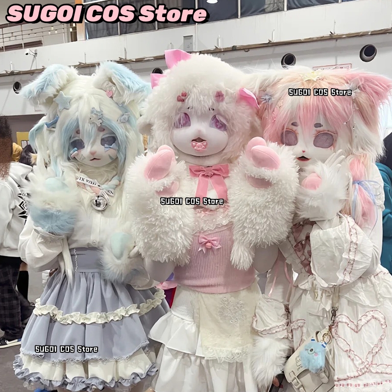 aBcSCS*퍼슈트 헤드 키구루미 귀여운 털 마스크 코 - Anime Cosplay Cat 리뷰 및 가격
