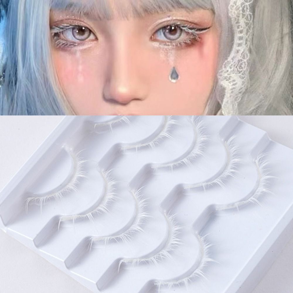 화이트 화이트 애니메이션 속눈썹 스파이키 3D 만화 속 - Anime Cosplay Lashes 리뷰 및 가격