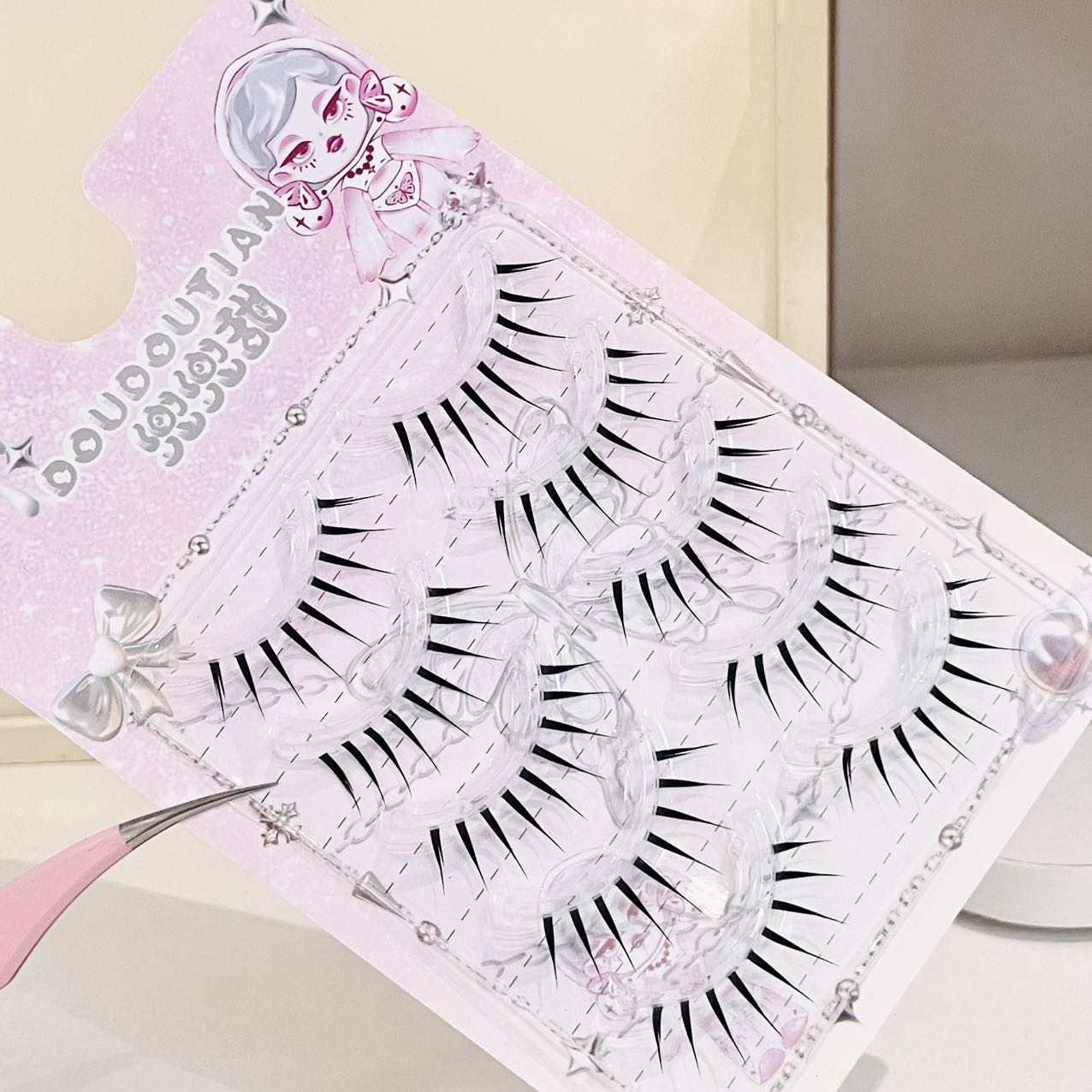 두두티안 웨트룩 스파이키 풀 스트립 만화풍 속눈썹 날카 - Anime Cosplay Lashes 리뷰 및 가격