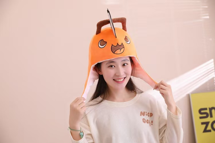 애니메이션 체인소맨 포치타 코스프레 플러시 헤드기어 캡 - Anime Cosplay Chainsaw Man 리뷰 및 가격