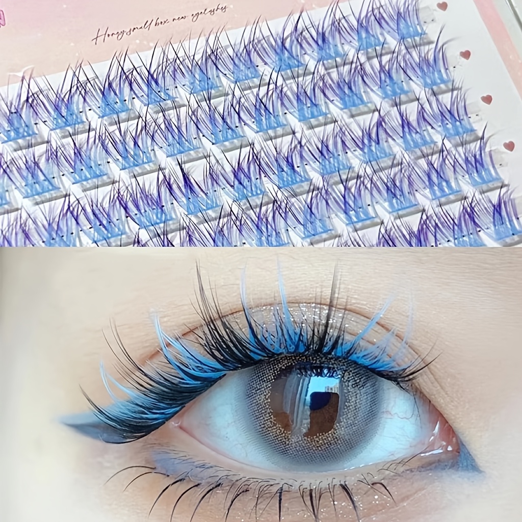 믹시아오허 컬러풀 속눈썹 60개 클러스터 간편하게 붙이 - Anime Cosplay Lashes 리뷰 및 가격