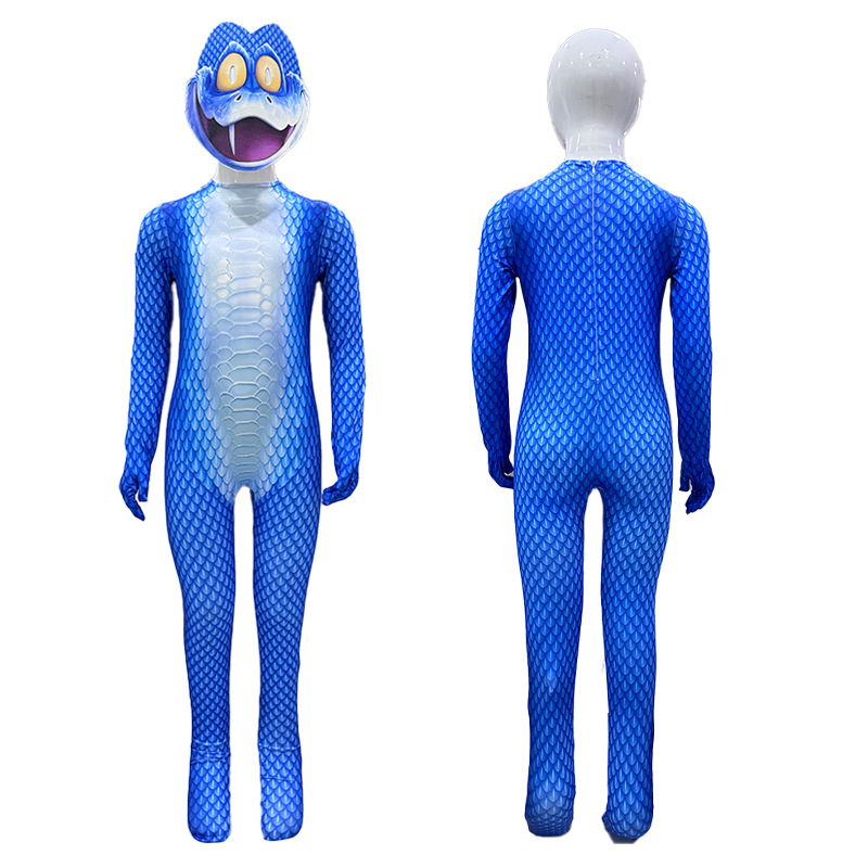 만화 뱀 코스프레 의상 타이트 프린팅 점프수트 무대 공 - Anime Cosplay Images 리뷰 및 가격