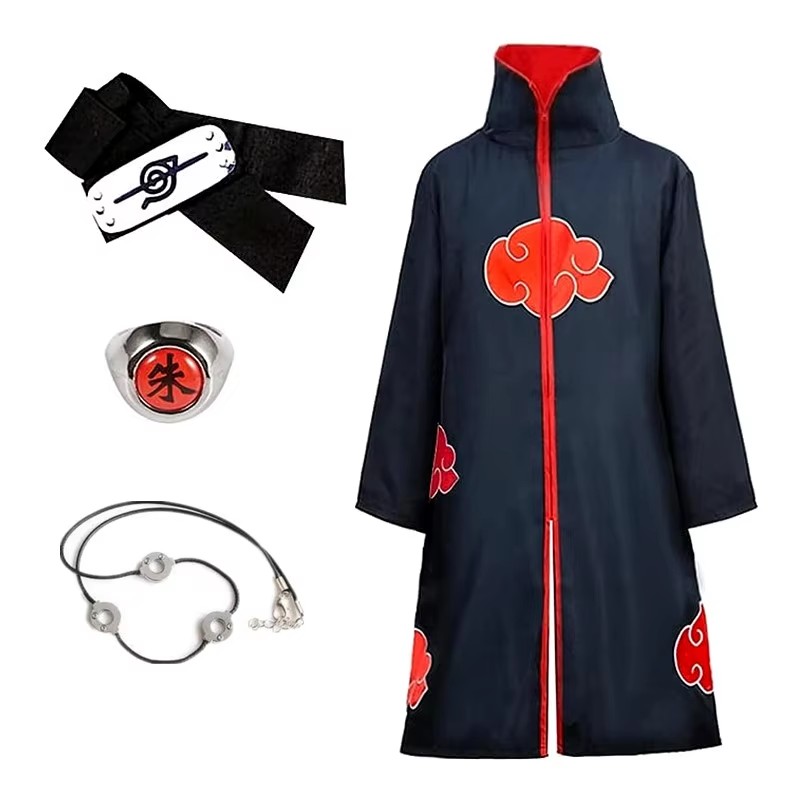 남성 애니메이션 아카츠키 코스프레 의상 레드 클라우드  - Anime Cosplay To Buy 리뷰 및 가격