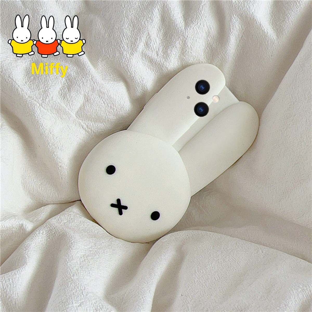 Miffy 토끼 흰색 실리콘 전화 케이스 만화 큰 귀  - Anime Cosplay Images 리뷰 및 가격