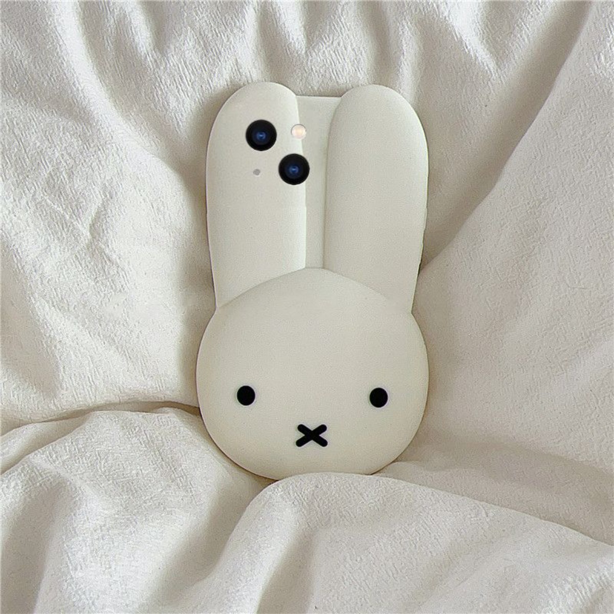Miffy 토끼 흰색 실리콘 전화 케이스 만화 큰 귀  - Anime Cosplay Images 리뷰 및 가격