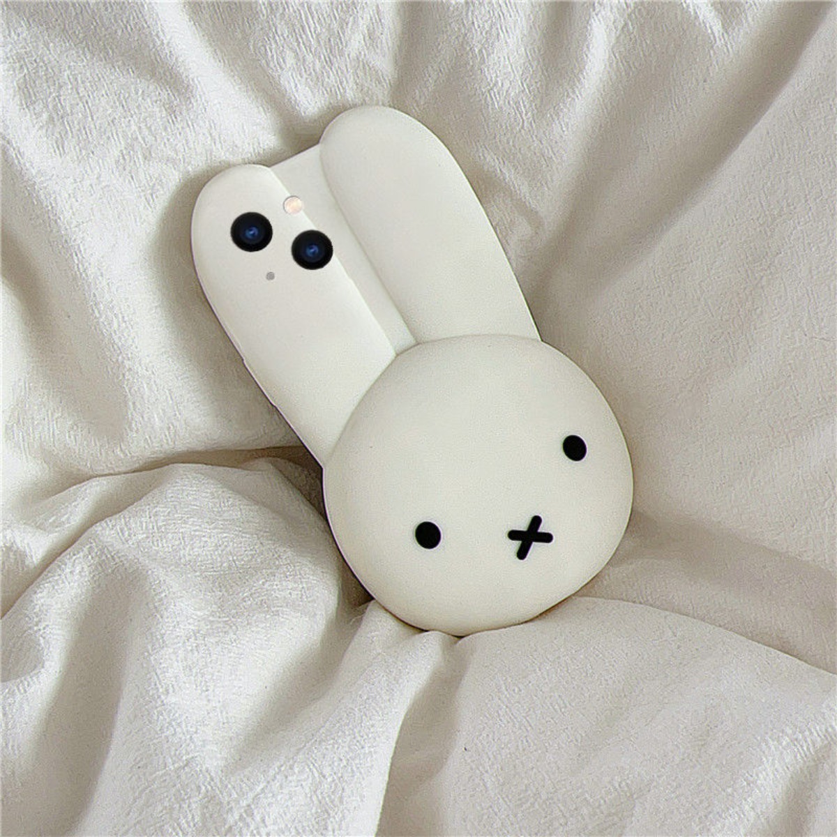 Miffy 토끼 흰색 실리콘 전화 케이스 만화 큰 귀  - Anime Cosplay Images 리뷰 및 가격