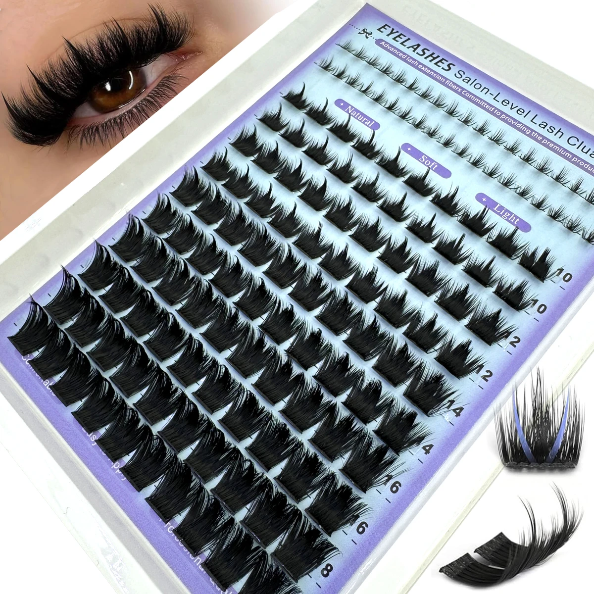 AMSDCN 위스피 만가 속눈썹 클러스터 연장 유니크  - Anime Cosplay Lashes 리뷰 및 가격
